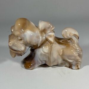 Vintage Imperial‎ Caramel Slag Glass Scottish Terrier Dog Figurine Sculpture